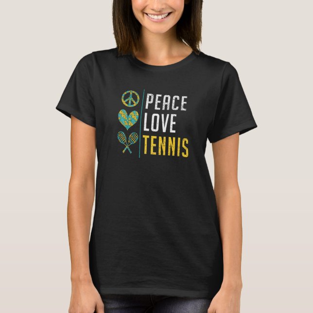 Peace Love Tennis T-Shirt (Vorderseite)