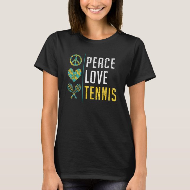 Peace Love Tennis   T-Shirt (Vorderseite)