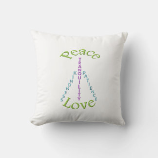 Peace Love Tranquilité Kindness Coussin