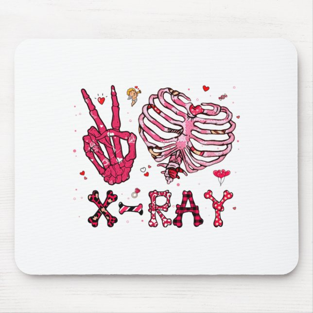 Peace Love X Ray Valentine  Mousepad (Vorne)