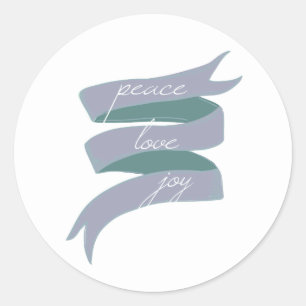 Peace Loy Joy Lavender Stickers ruban