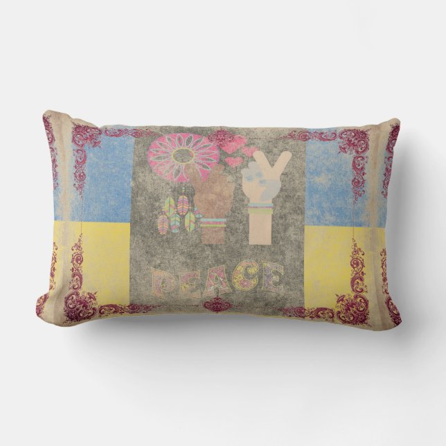 Peace Lumbar Pillow Lendenkissen (Vorderseite)