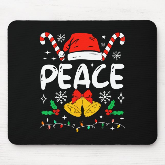 Peace Matching I Come In Peace Couples Santa Hat C Mousepad (Vorne)