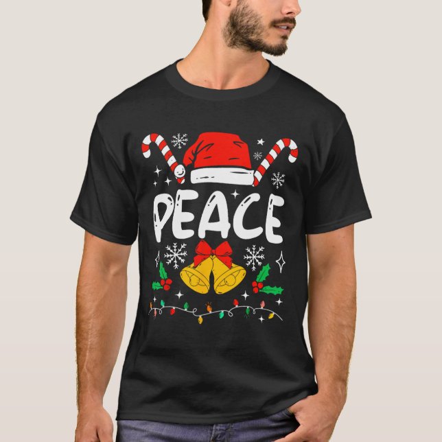 Peace Matching I Come In Peace Couples Santa Hat C T-Shirt (Vorderseite)