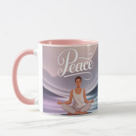 Peace Meditation Mug Lotus Position Tasse