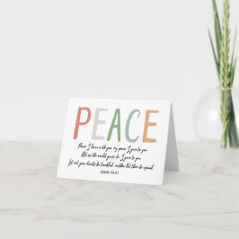 PEACE Mitteilungskarten John 14 27 Bible Verse