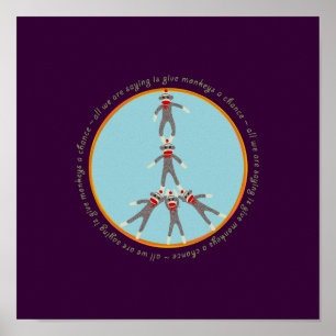 Peace Monkeys Poster