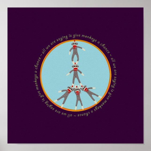 Peace Monkeys Poster (Vorne)