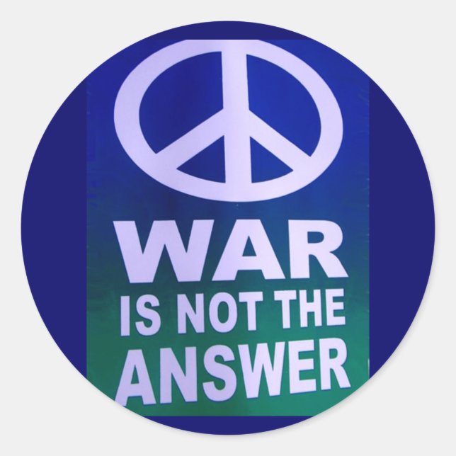 Peace not War_ Sticker (Vorderseite)