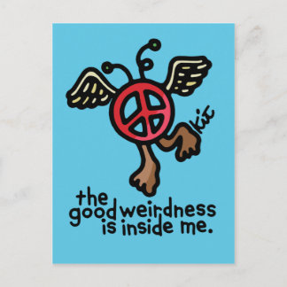 peace of weird postcard. postkarte