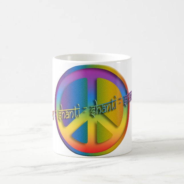 Peace Om Shanti Kaffeetasse (Mittel)