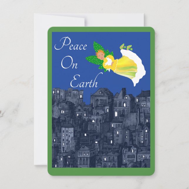 Peace on Earth Angel avec carte plat Dove (Devant)