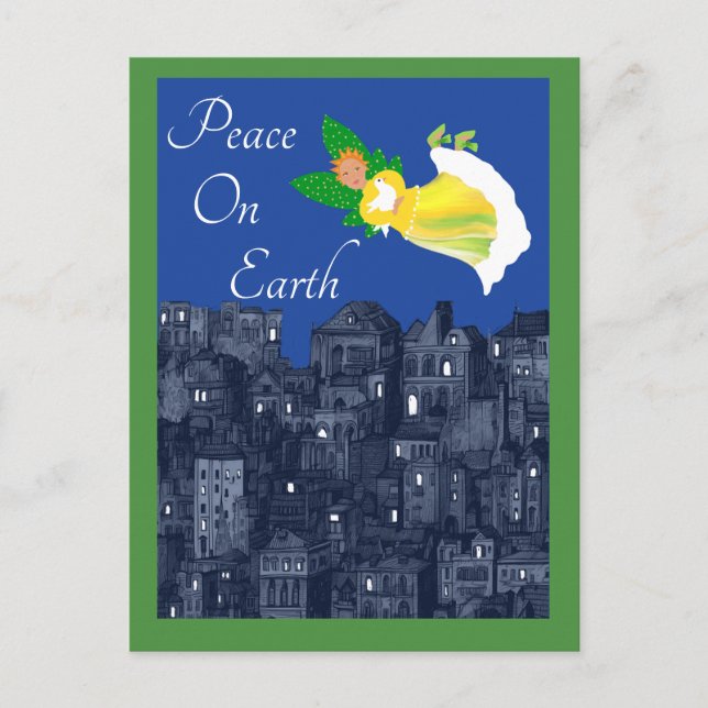 Peace on Earth Angel avec carte plat Dove (Devant)