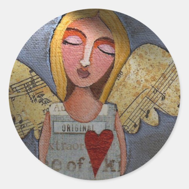 Peace on Earth Angel - stickers Noël (Devant)