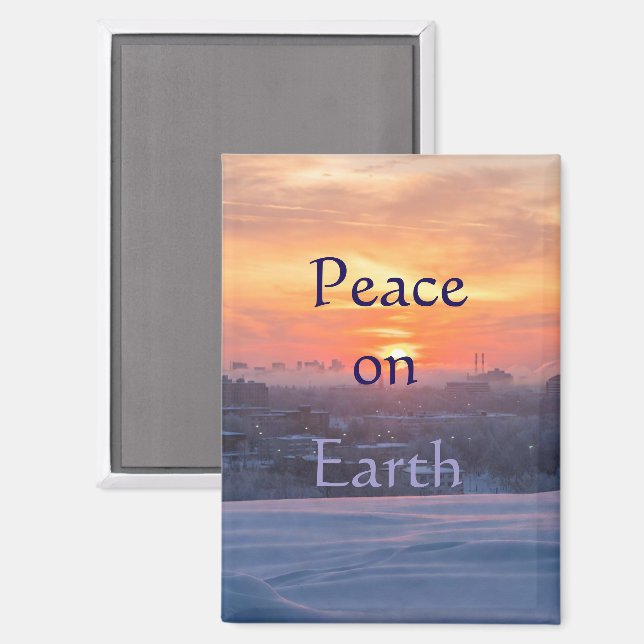 Peace On Earth  Magnet (Vorderseite/Rückseite)