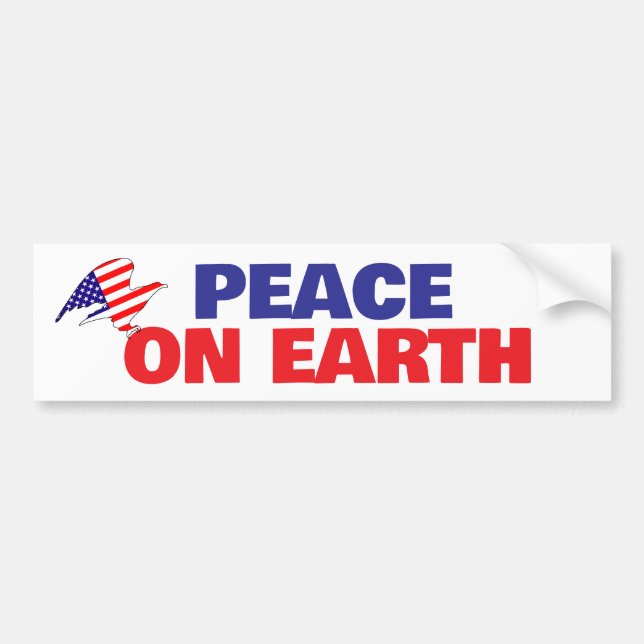 PEACE on earth not war warmonger deep-state  Bumpe Autoaufkleber (Vorne)