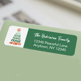 Peace on Earth Retro Font Custom Holiday