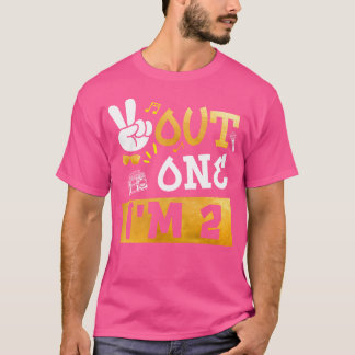 Peace Out 1 Ich bin 2 Jahre alt 2. Geburtstag Hip  T-Shirt