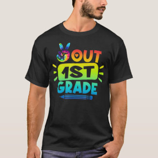 Peace Out 1. Klasse Gefärbte Krawatte Abschluss Kl T-Shirt