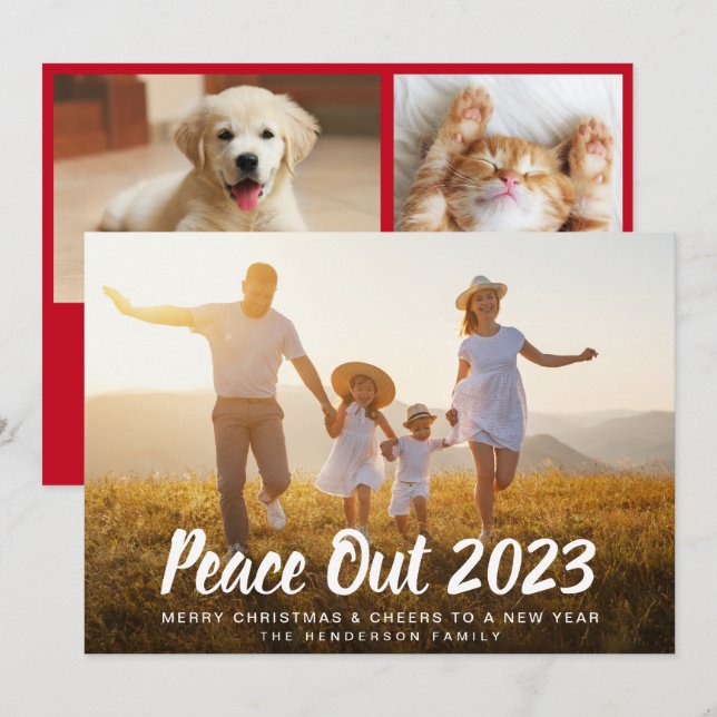 Peace Out 2020 Fotos Weihnachten Neues Jahr (Vorne/Hinten)