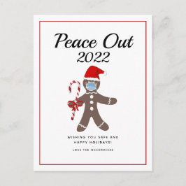 Peace Out 2021 Funny Gingerbread Maske Weihnachten
