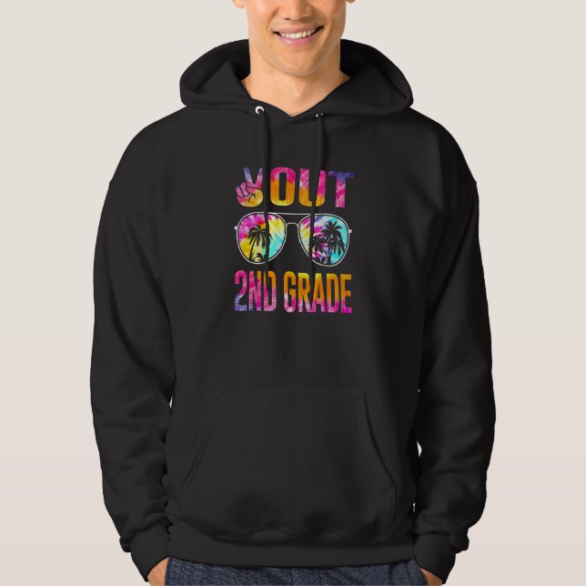 Peace Out 2. Grade Gefärbte Krawatte Abschluss let Hoodie (Vorderseite)