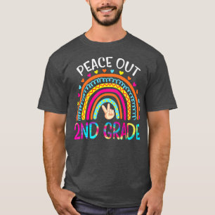 Peace Out 2nd Grade Tie Dye Graduation Class Of 20 T-Shirt