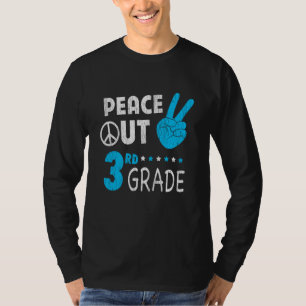 Peace Out 3. Klasse Niedliche lustige Kinder zurüc T-Shirt