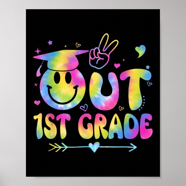 Peace Out 3rd Grade CL of 2025 Goodbye Abschluss Poster (Vorne)