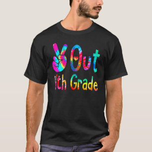 Peace Out 4. Grade Gefärbte Krawatte Abschluss T-Shirt