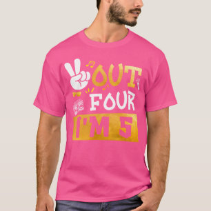 Peace Out 4 Ich bin 5 Jahre alt 5. Geburtstag Hip T-Shirt
