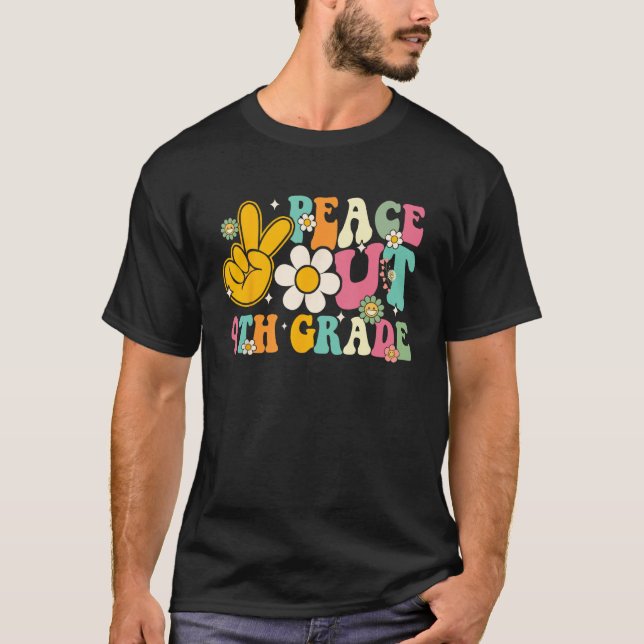Peace Out 4th Grade Graduation Last Day Of School  T-Shirt (Vorderseite)