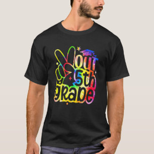 Peace Out 5. Abschluss Letzter Tag der Krawatte de T-Shirt