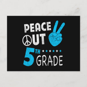 Peace Out 5. Klasse Niedliche lustige Kinder zurüc Postkarte