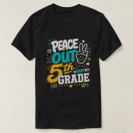 Peace Out 5. Klasse Retro Groovy | Abschlussjahrga T-Shirt