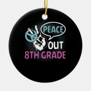 Peace Out 8. Klasse Keramik Ornament
