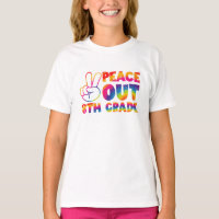 Peace Out Achte Klasse Gefärbte Krawatte Letzter T