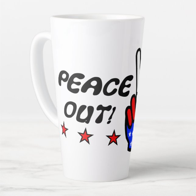 Peace Out America! Milchtasse (Linke Ecke)