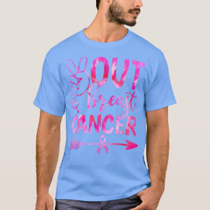 Peace Out Breast Cancer Awareness Pink Ribbon Girl T-Shirt