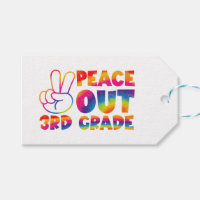 Peace Out Dritte Gefärbte Krawatte Letzten Tag 3.