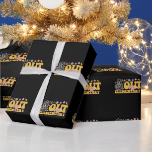 "Peace out elementare Groovy" Letzten Schultag Geschenkpapier