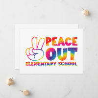 Peace Out Elementary School Gefärbte Krawatte Letz