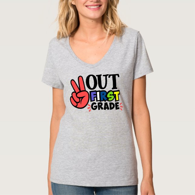 Peace out First Class WHITE SCHOOL BOY GIRL T-Shirt (Vorderseite)
