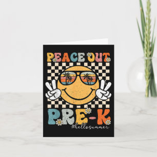"Peace Out First Grade Hallo Sommer letzten Tag ch Karte