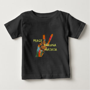 Peace Out: Hakuna Matata Vibes unterzeichnen Baby T-shirt
