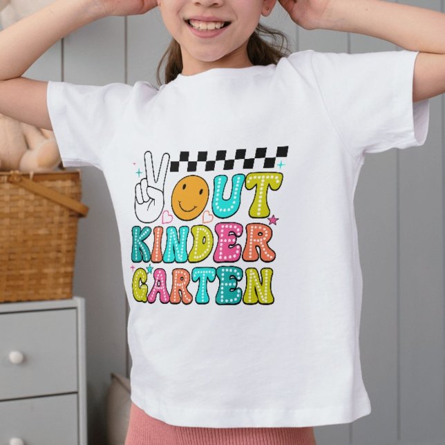 Peace Out Kindergarten Abschluss - farbenfroh T-Shirt (Peace Out Kindergarten Graduation – Colorful T-Shirt
)