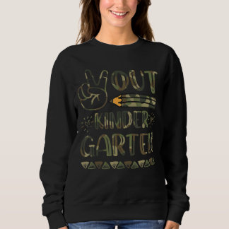 Peace Out Kindergarten Camouflage letzten Kinderga Sweatshirt