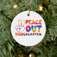 "Peace out Kindergarten" Gefärbte Krawatte letzten