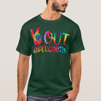 Peace Out Kindergarten Gefärbte Krawatte Niedliche T-Shirt