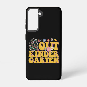 Peace Out Kindergarten Groovy Letzten Schultag Samsung Galaxy Hülle